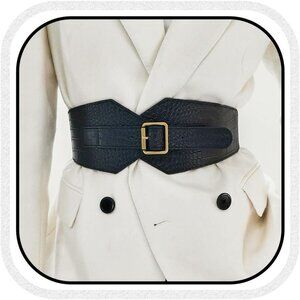 Leather Wide Stretchy Waist Belt for Women Fashion Elastic Corset Accessory